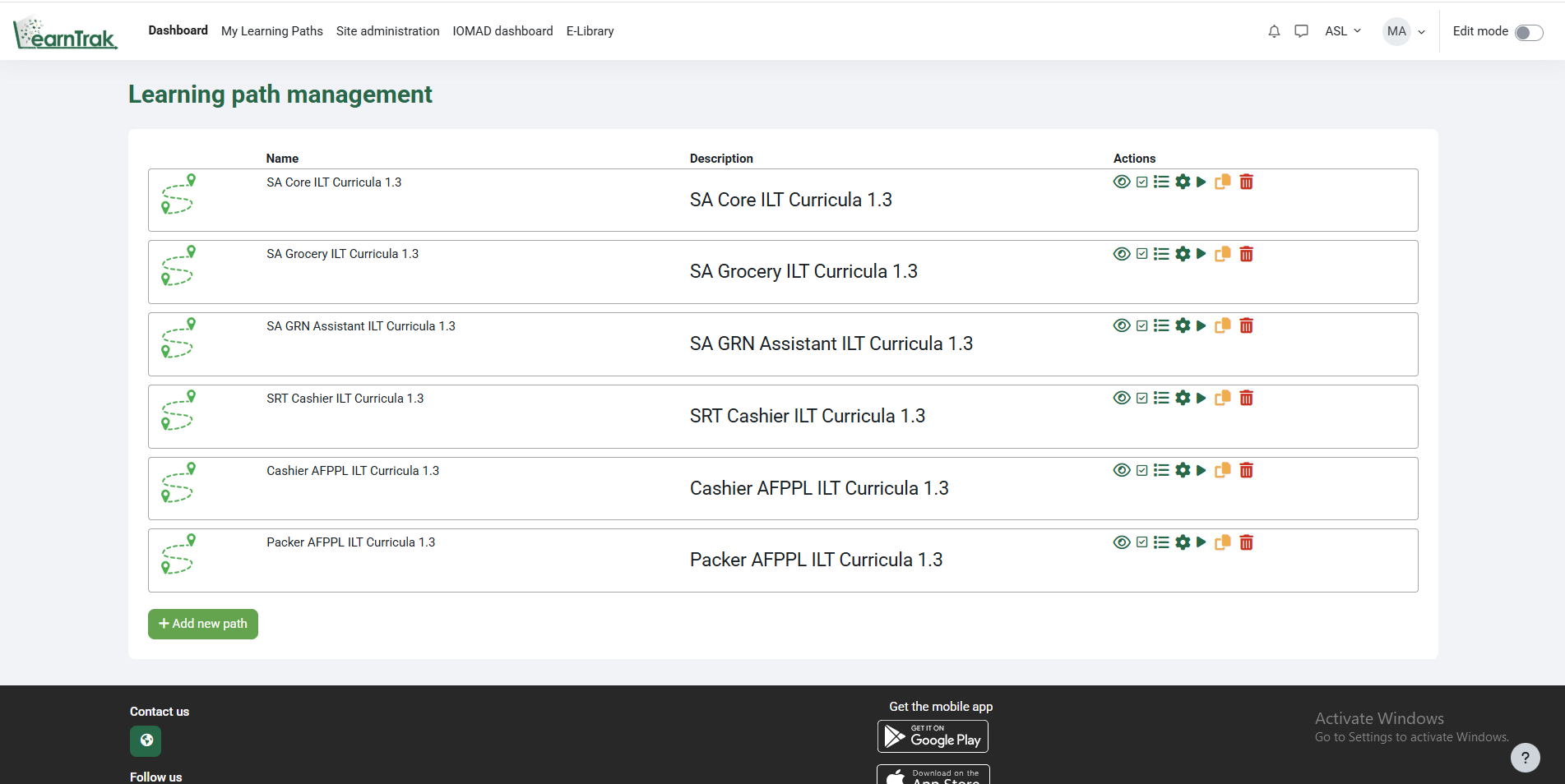 Learning Path Management