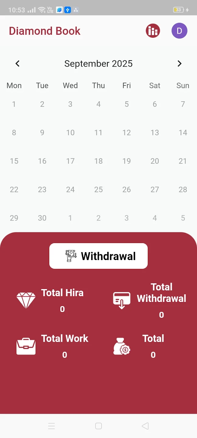 DiamondBook: Daily Diamond Tracker