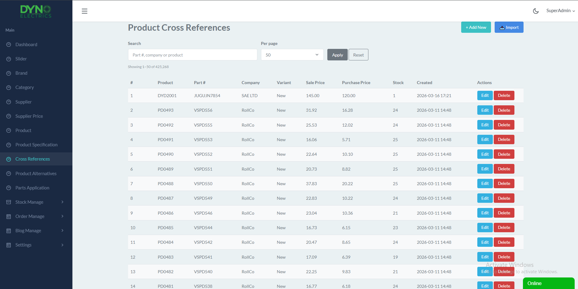 Activity Logs