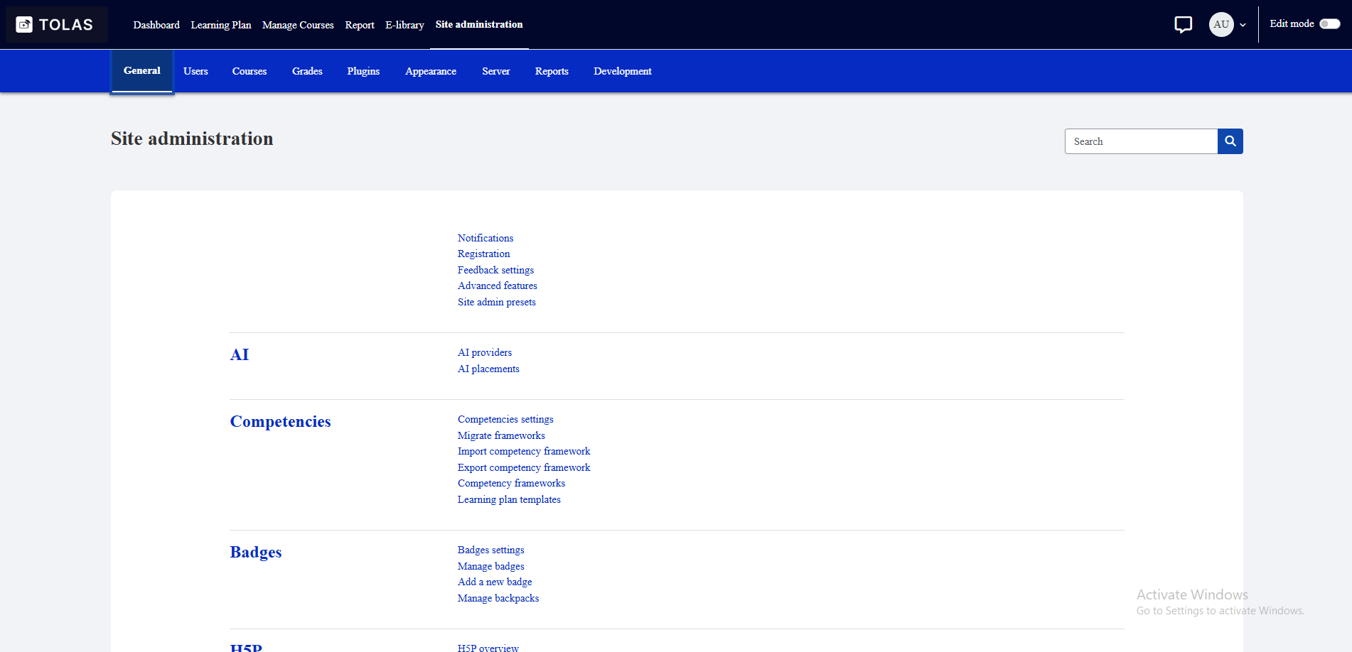 Administrator Dashboard