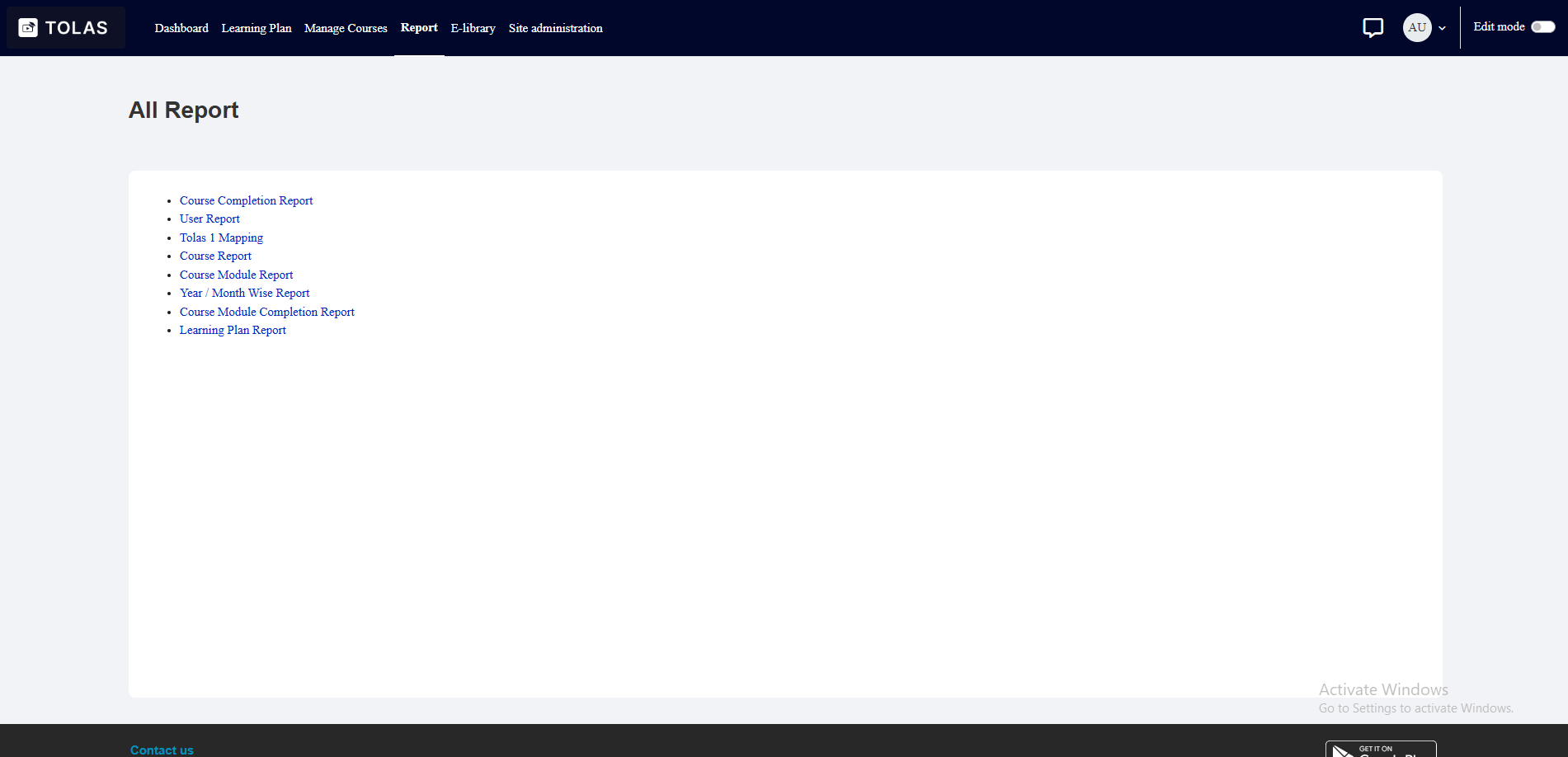 Reporting Module