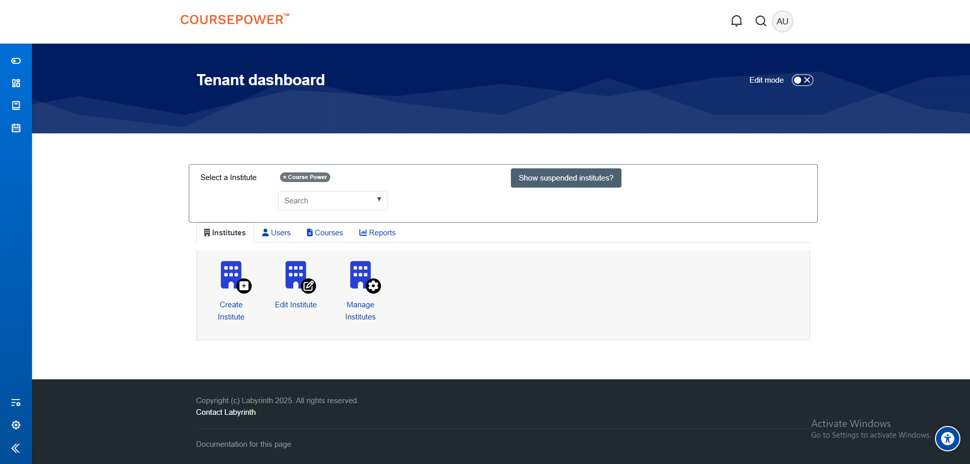 Administrator Dashboard