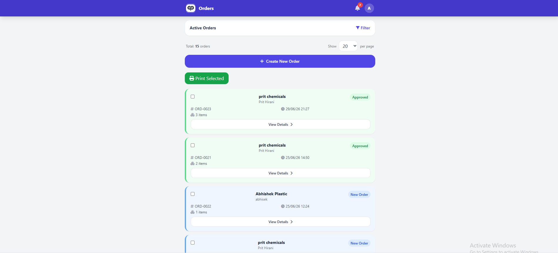 Order Management
