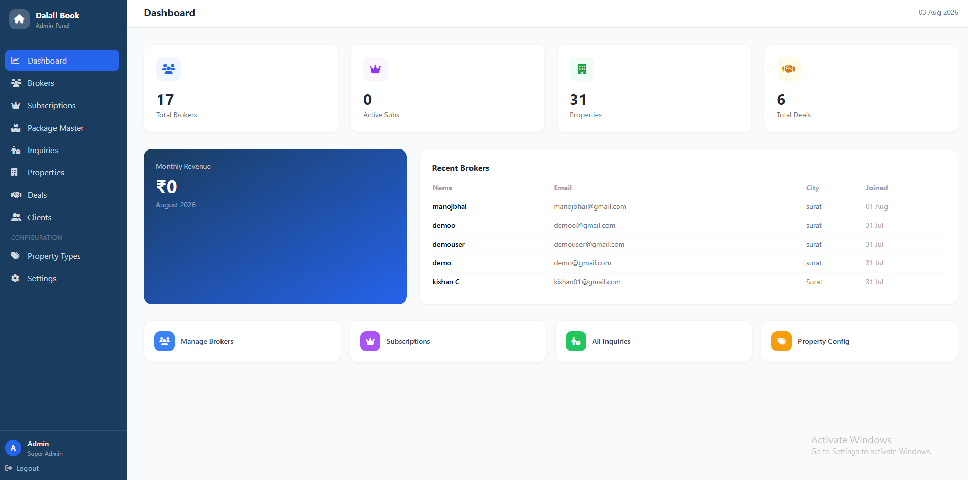 Dashboard & Analytics